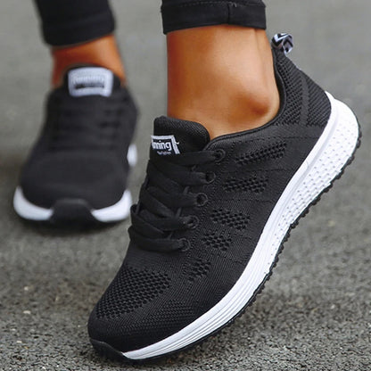 New Arrival Women Flats Footwear Lace-Up Flats Casual Sneakers Women's Soft Zapatos Mujer Plus Size