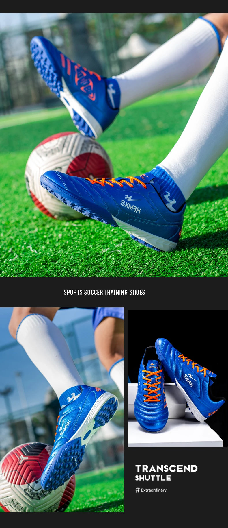 Double Star Men's Genuine TF Turf Soccer Shoes, for Primary School Students, Teenagers, Adults & Kids, Professional Training and Match