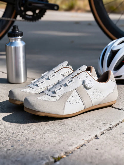 Scarpe da mountain bike da donna senza chiusura, senza tacchette, scarpe da ciclismo su strada RB Speed con suola in gomma, scarpe da ciclismo da uomo con suola in gomma