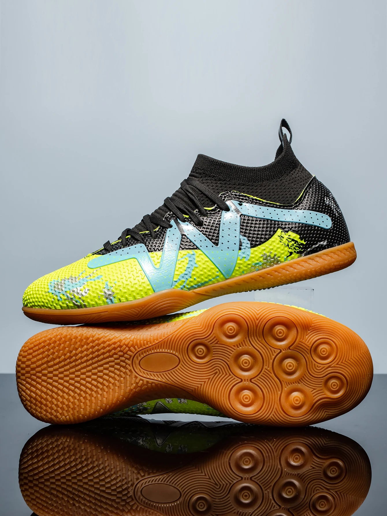 Professionelle Hallenfußballschuhe für Herren mit flacher Sohle – strapazierfähige, komfortable Trainingsschuhe für Erwachsene und Teenager, rutschfeste Fußballschuhe