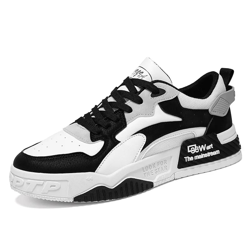 New Autumn Men’s Sneakers Comfortable Platform Shoes 2023 Trend Lace-up Vulcanized White Casual Sneakers Zapatillas