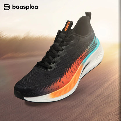 Baasploa Men Jogging Sports Shoes Carbon Plate Professional Cushioning Sneakers Male Outdoor Breathable Non-Slip Running Shoes