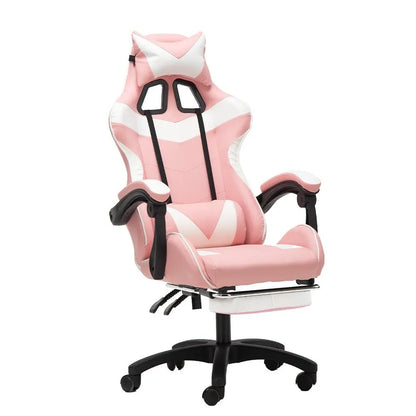 Sedia gaming, poltrona gaming, sedia da ufficio regolabile in altezza con funzione reclinabile regolabile, orecchie da gatto e cuscini