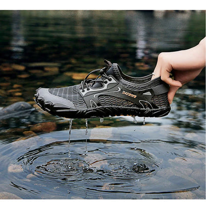 Water Shoes for Men, Trekking Hiking Shoes, Drainage Beach Aqua Shoes, Quick Dry Swim Barefoot Sandals, Diving Fishing Surfing Sneakers