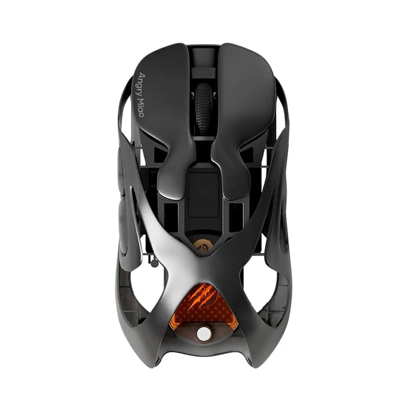 Angry Miao Infinity Gaming-Wireless-Maus aus Metall, ultraleicht, hohl, Hot-Swap-fähig, PAW3950, Dual 8K, kabelgebunden, Tri-Mode