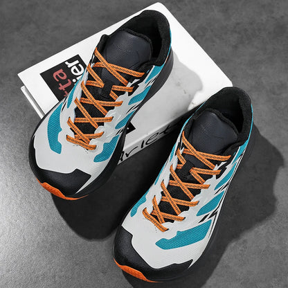 Wide Toe Men Running Sneakers, Minimalist Barefoot Shoes, Lightweight Breathable Zero Sole Outdoor Casual Walking Sport Shoes