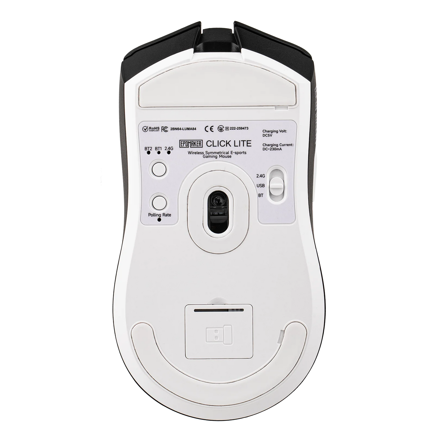 EPOMAKER Click Lite Wired/BT/2.4GHz Wireless Gaming Mouse PAW3311 Sensor 800 to 24000 DPI with 500mAh Battery for PC/Mac/Linux