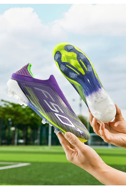 New Men's Soccer Shoes High-Quality Cleats Football Boots Sneakers Hot-Selling Indoor Futsal Non-Slip Match Grass High-Top Outdoor