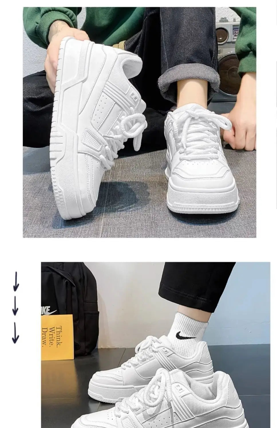 Men's Sneakers Jogging Shoes New Fashion Platform Shoes Men Outdoor Designer Trainers Breathable Running Sneakers Men's Tenis Shoe
