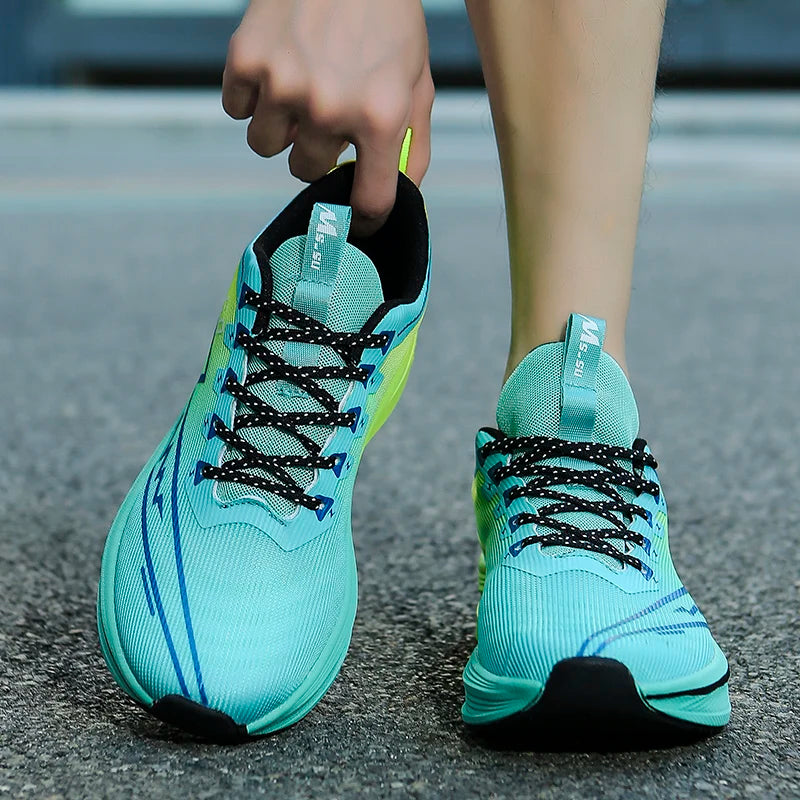 Men's Sports Running Shoes, Casual Marathon, Lightweight, Comfortable Women's Athletic Non-Slip Walking Sneakers, Outdoor Couple Shoes