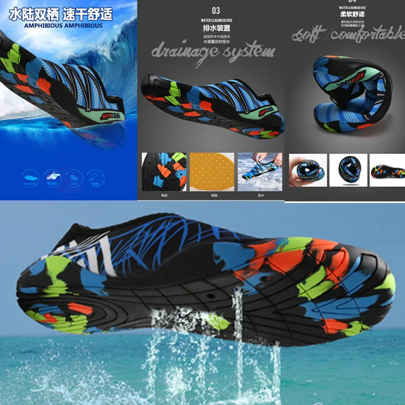 2023 Yoga Sports Water Sneakers, Unisex Swimming Aqua Seaside Barefoot Slippers, Surf Upstream Light Quick-Drying Beach Water Shoes