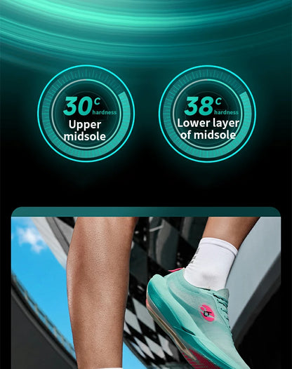 QIAODAN Feiying PB6.0 Men's Marathon Racing Running Shoes with Full Palm Carbon Plate, Lightweight Sports Sneakers QDB023261299