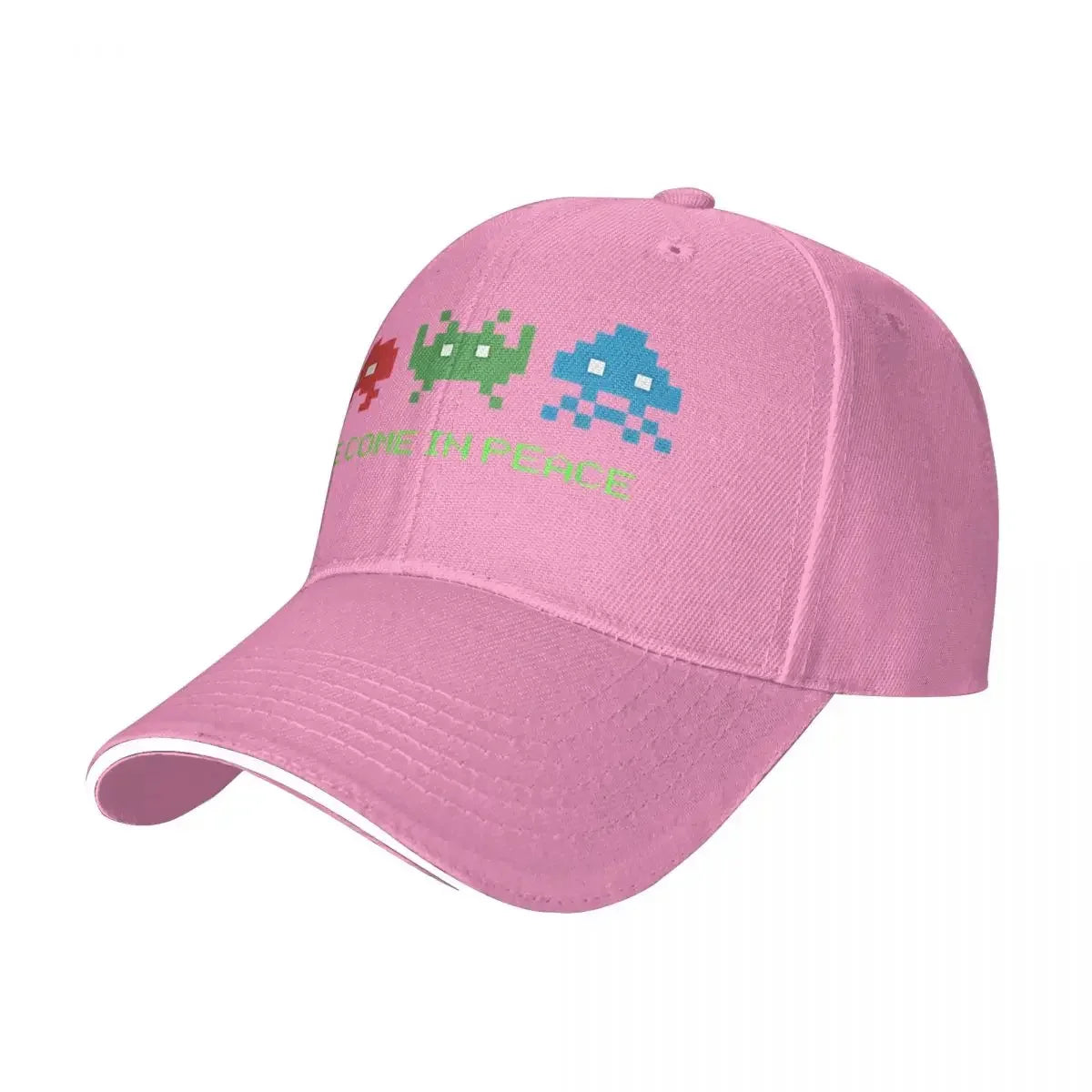 2026 Space Invaders Shooting Video Game We Come In Peace Durable for All Seasons Cap Female Women's Cap Summer 2025
