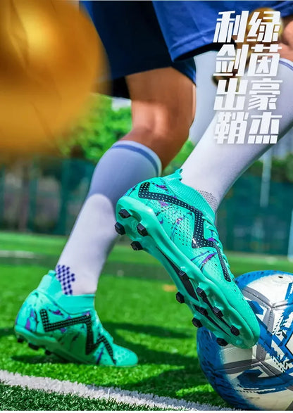 Oversized Football Boots for Youth & Children, Comfortable Flexible Design, Stable Anti-slip Performance for Outdoor Field Sports