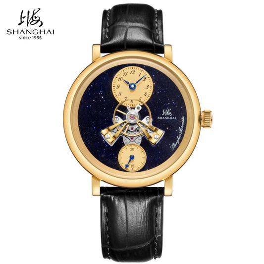 Shanghai The Bund Sky Dome Series Men's Mechanical Watch 42mm Center Flywheel Automatic Watch Limited Edition Brand Watches 865