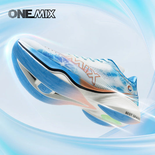 ONEMIX-Nylon Carbon Board Marathon Running Racing Shoes, Professional Stable Support, Shock-relief, Ultra-light Rebound Sneaker