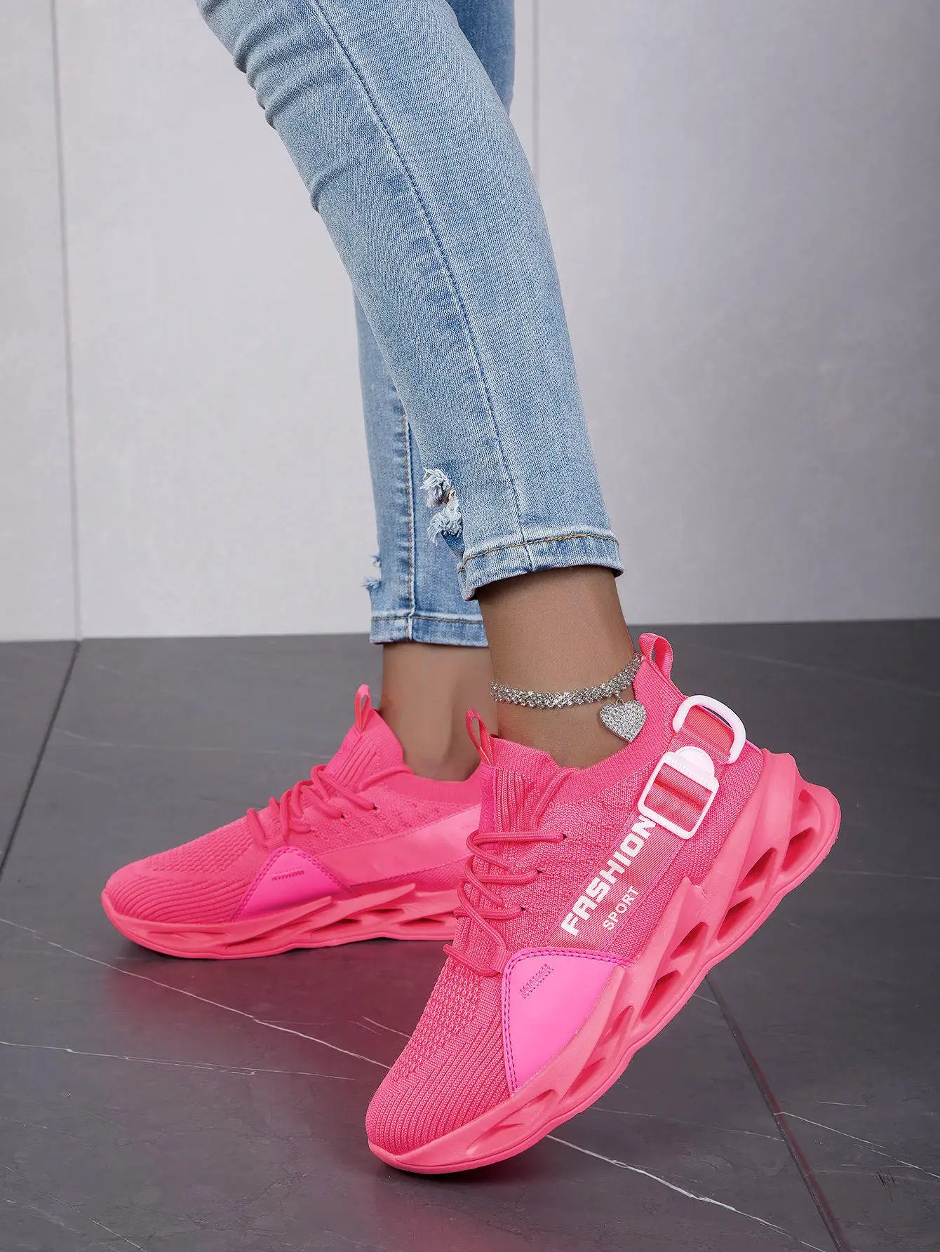 Zapatillas deportivas casual moradas de moda en oferta para mujer y hombre, calzado running con suela tipo blade, talla grande 48, ligeras y transpirables, zapatillas deportivas de malla para hombre