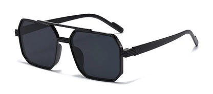 Trendy Women Luxury Polygonal Sunglasses Double Beam Men Metal Sunglass Outdoor Driving Shade Unisex