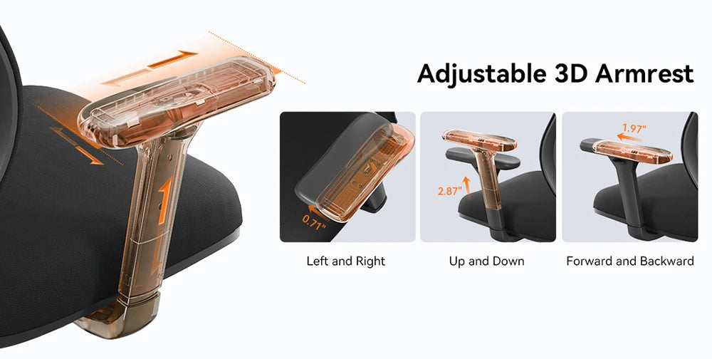 NEWTRAL Ergonomic Office Chair,Auto-Following Backrest,Adaptive Lower Back Support,Adjustable Headrest Seat Depth Computer Chair