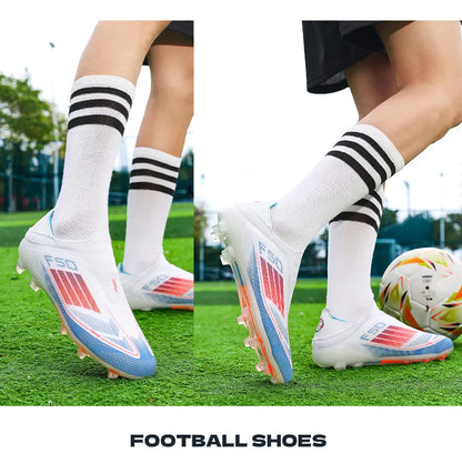 New Men Football Boots ComfortableSoccer Shoes Match Training Boys Non Slip Long Spikes Breathable Adult Cleats Outdoor Sport