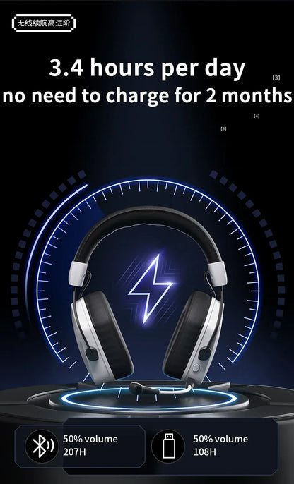 XIBERIA Wireless Gaming Headphones K03S Pro 7.1 Surround Sound 2.4GHz 4 Mode Headsets Gamer 2000mAh Battery Low Latency IEM