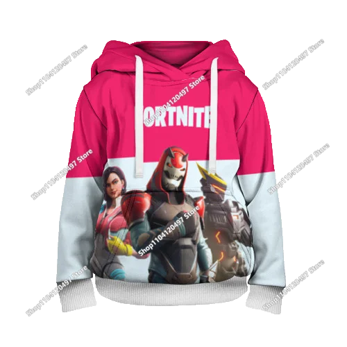 Fortnite косплей худита за деца и възрастни, унисекс суитшърт с качулка, ежедневни униформи и костюми за Хелоуин
