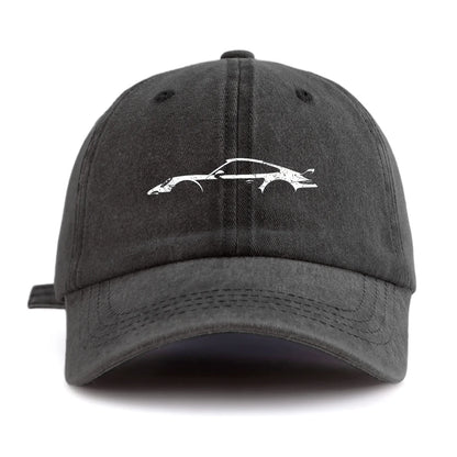 1pc 911 Print Washed Baseball Cap for Adults,  Minimalist Retro Style Casual Soft Adjustable Dad Hat, Perfect As Gift