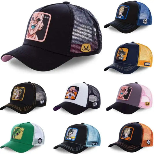 ALL Styles Dragon Ball Baseball Cap Snapback Peaked Cap Men's Embroidery Hip-Hop Cap Style Sun Visor Adjustable Trucker Mesh Cap