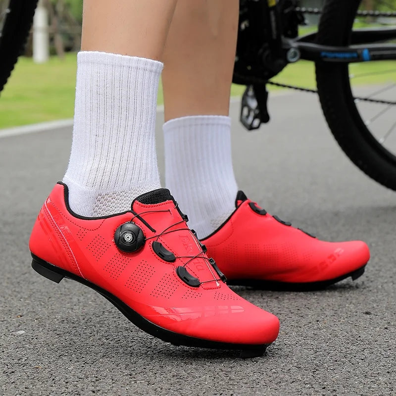 Herren-Mountainbike-Schuhe MTB, atmungsaktiv, rutschfest, hohe Härte, geeignet für Outdoor-Straßenrennen und Mountain-Offroad-Fahrten 37-46