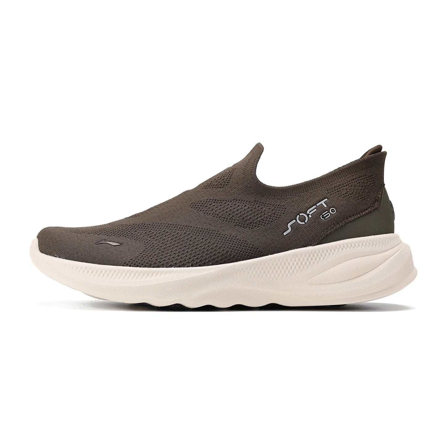 Zapatillas deportivas casual sin cordones Li-Ning SOFT GO 2 KNIT para hombre, cómodas, estables y con amortiguación, de malla para caminar, jogging y uso diario AGLV017