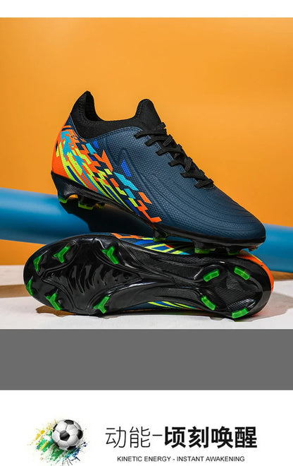 Casual Comfortable Men Sports Shoes Soccer Shoes Men Anti-slip Outdoor Grass Training Breathable Lace-up Football Boots