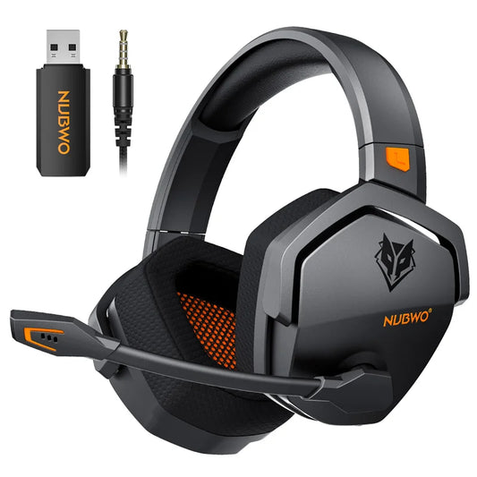 NUBWO G06 Dual Wireless Gaming Headphones 2.4GHz Bluetooth 5.3 Headsets Gamer with Microphone for PS5, PS4, PC, Mobile, Switch