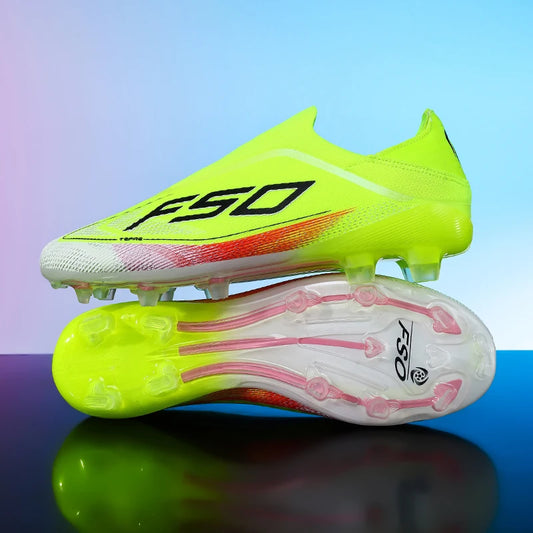 New Men Football Boots Futsal Outdoor Sneakers Match Grass Non-Slip High-quality Soccer Shoes Cleats Hot-selling High-top Light