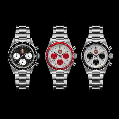 Thorn T010 37mm Quartz Watch VK63 Movement Men's Chronograph Watch Sapphire K9 Glass Luminous Waterproof Fashionable Retro Watch