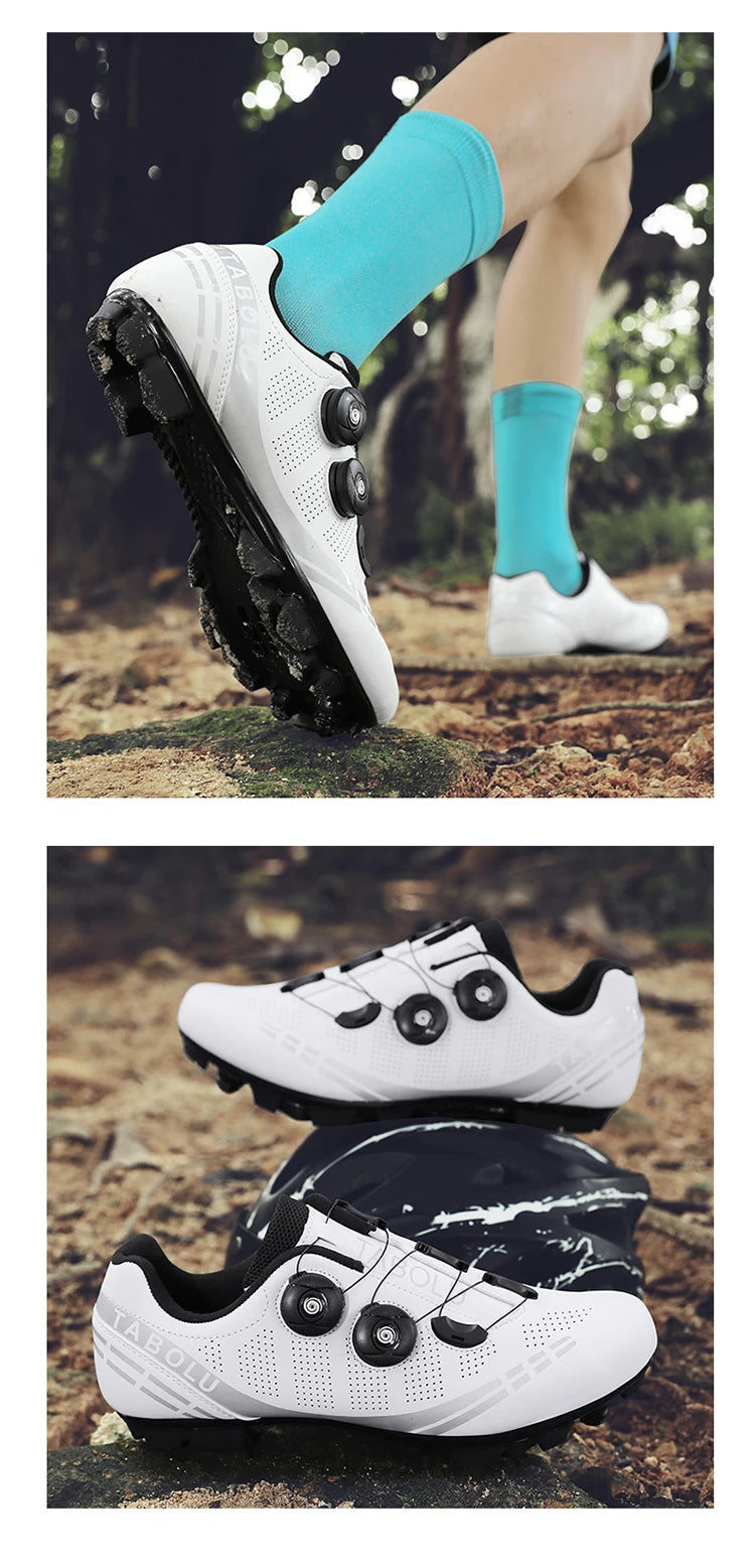 MTB Cycling Shoes Breathable Men’s and Women’s Off-Road Mountain Bike Cycling Shoes Self-Locking Speed Mountain Bike Pedal Shoes