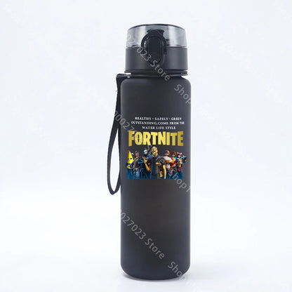 650ML Fortnites Sports Water Bottle Kawaii Motivational Leak Proof Portable Reusable Cups Outdoor Travel Gym Jugs New Cute Gifts