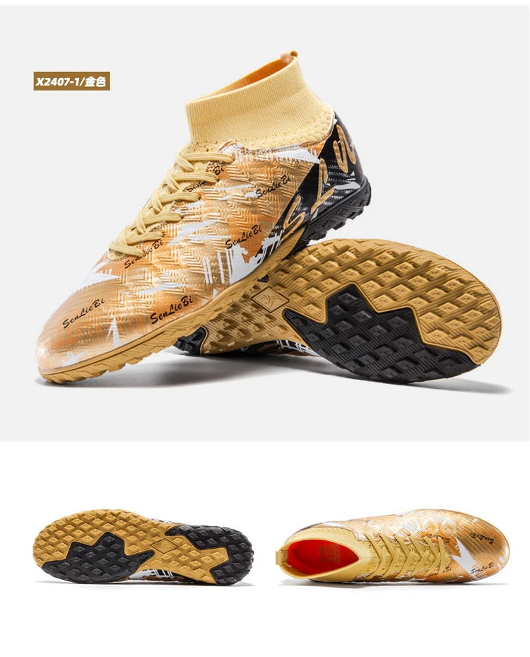 Size 34-46 Men's FG/TF Football Boots Futsal Professional Unisex Kids Soccer Training Outdoor Boys Football Sneakers