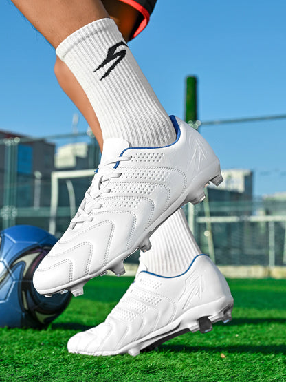 Sport Field AG/FG Soccer cleats，PU Fabric Sweat-wicking Upper，TPU Wear-resistant Sole，Sturdy Durable for Men Women Kids