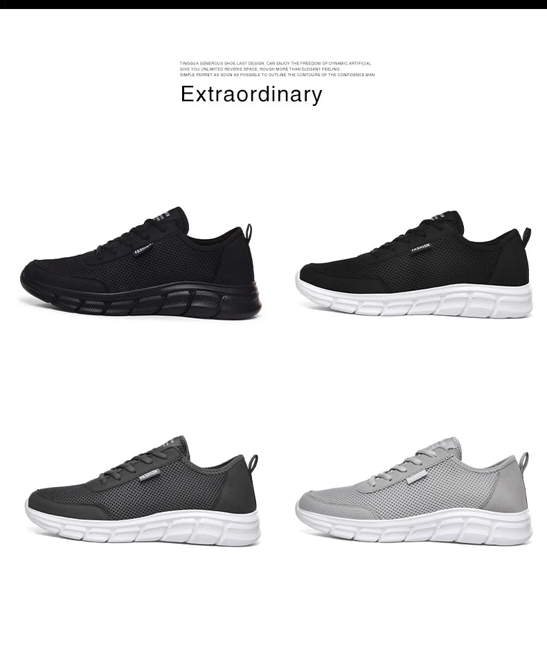Men's Summer Sneakers Casual Running Shoes Breathable Walking Mesh Lightweight Sports Shoes Comfortable Fashion Shoes Zapatillas