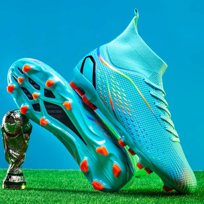 Men Football Boots Professional Outdoor Unisex Soccer Shoes Soccer Training Turf Futsal Match Grass Cleats Non-slip Breathable