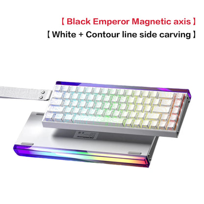 Tastiera meccanica gaming AULA HERO 68 HE con asse magnetico RT, cablata, illuminazione RGB, polling rate 8K e incisione laterale