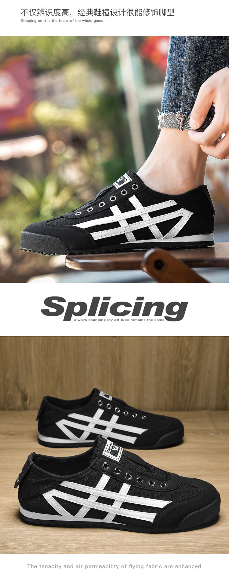Men's Classic Running Shoes Lace-Up Flat Bottom Sports Shoes Soft Sole Walking Gym Breathable Couple Casual Canvas Tennis Shoes
