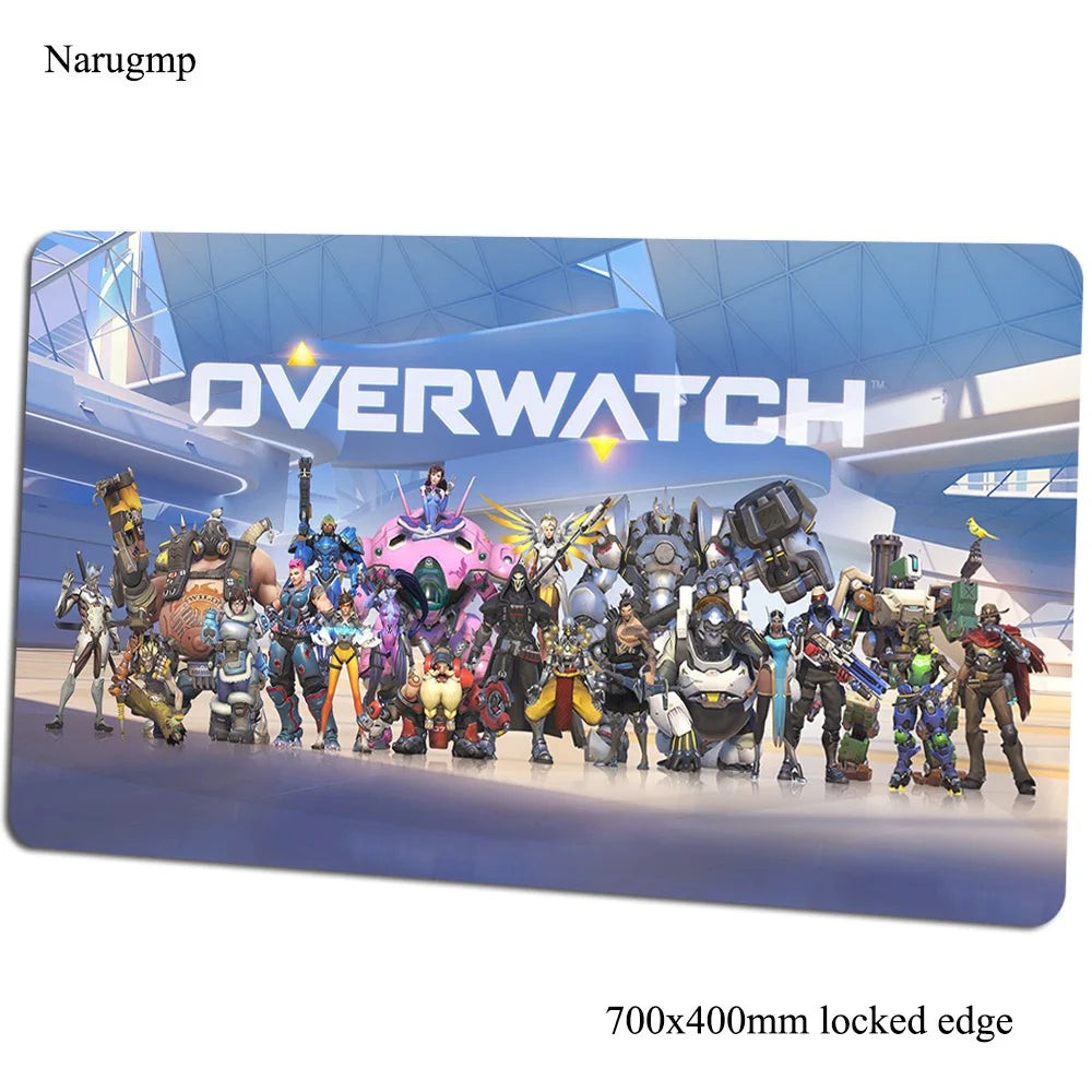 Tappetino mouse Overwatch 700x400x3mm, tappetino gaming anime con personalità per ufficio e notebook, tappetino da scrivania, regalo per ragazzo, pad mouse per giochi PC gamer