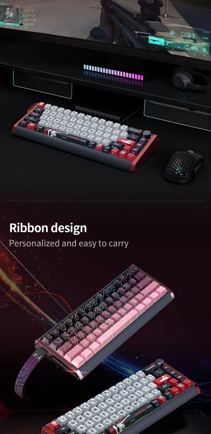 Tastiera magnetica SKYLOONG GK61/GK68 HE con case in alluminio, 8000hz, RT0.01mm, Rapid Trigger, keycap PBT, retroilluminazione RGB, tastiera gaming cablata