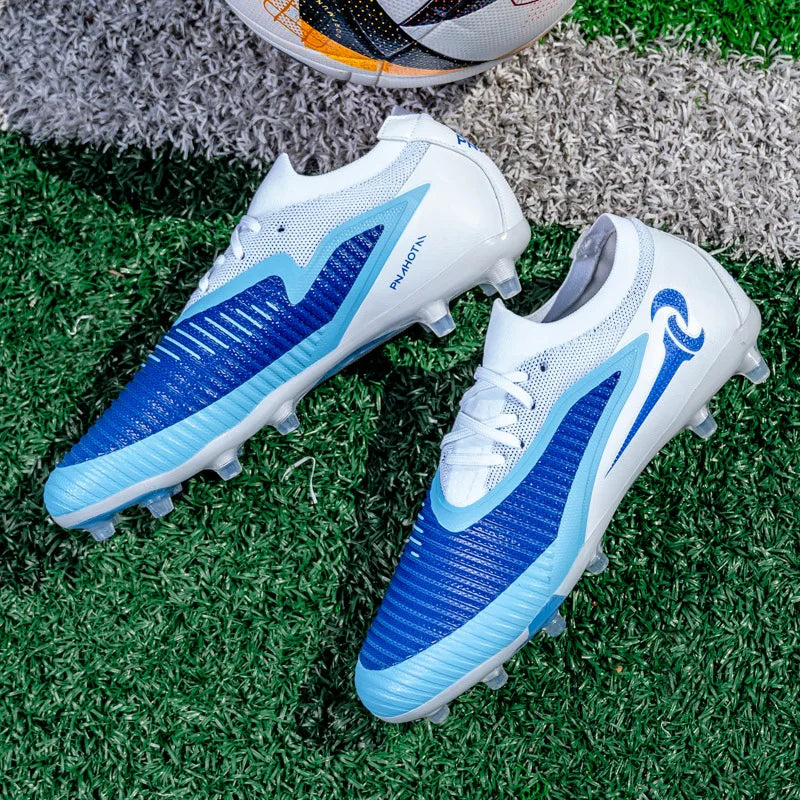 New Men Football Boots Outdoor Sport Boys Long Spikes Non Slip Breathable Match Training Cleats Soccer Shoes Adult Comfortable