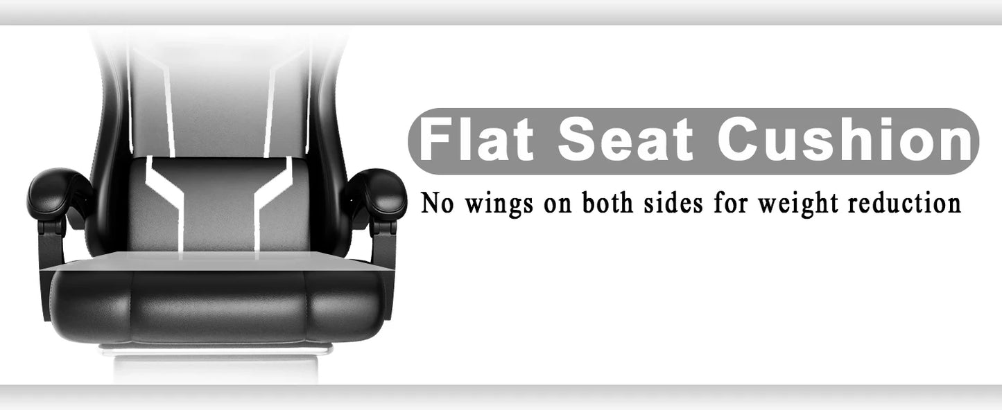 Ergonomic Gaming Chair, Electronic Gaming Chair With Pocket Spring Pad And Footrest, Height Adjustable Computer Chair