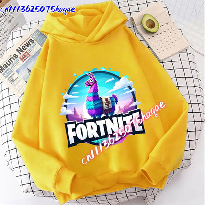 New Fortnite Kids Sweatshirts Cartoon Game Character Printed Hoodie Autumn Casual Children’s Tops Winter Baby Boys Clothing