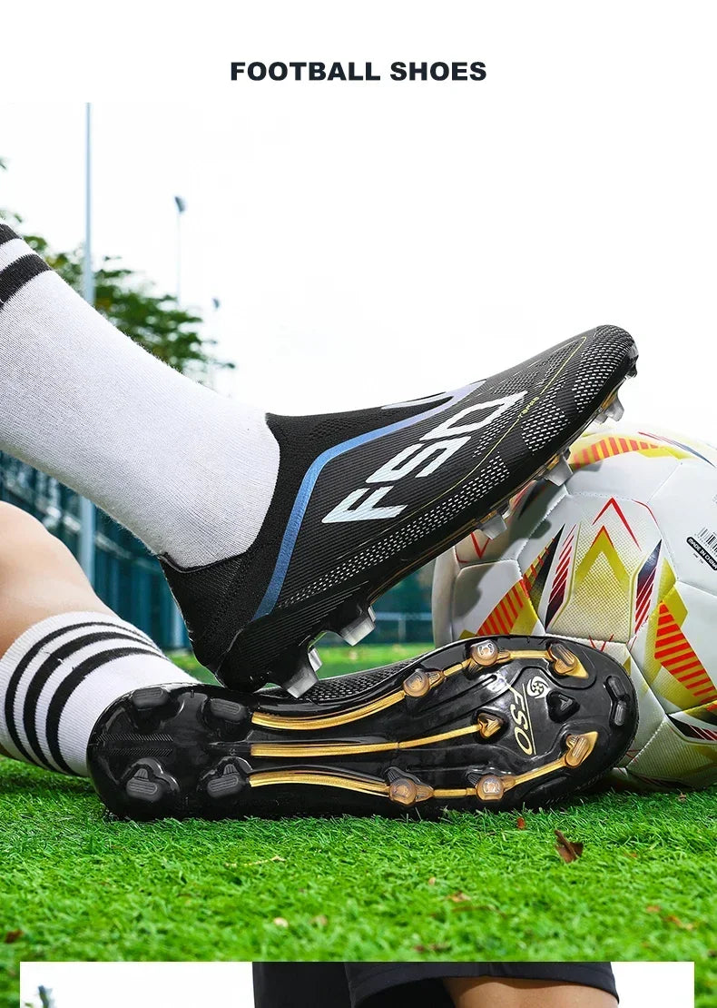 New Men's Soccer Shoes Hot-Selling Grass Cleats High-Quality Match Outdoor Football Boots Non-Slip Boys High-Top Lightweight Sneakers