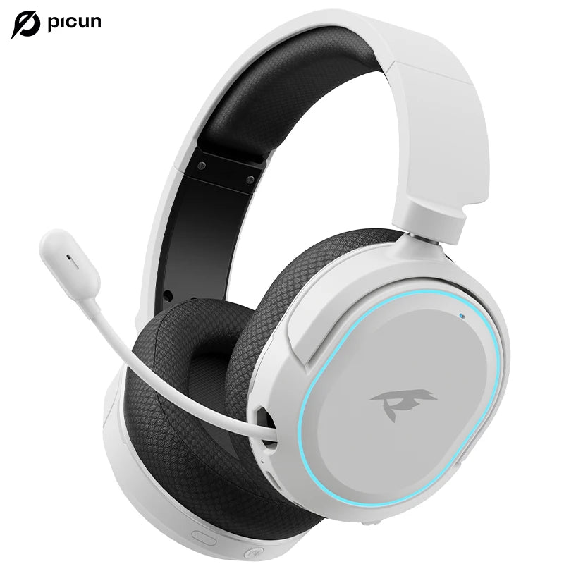 Auriculares gaming inalámbricos Picun G2 Bluetooth 5.3 – Sonido envolvente 7.1, micrófono ENC, batería de 100H y baja latencia para PC, PS5, PS4, Switch y móviles