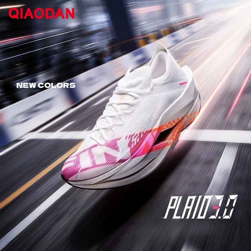 QIAODAN Feiying Plaid 3 Carbon Plate Herren-Laufschuhe 2026 Marathon-Wettkampfsneaker mit Rebound-Dämpfung, Sportschuhe QDB023262290